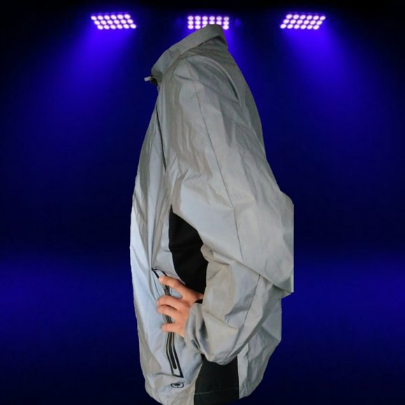 OGIO L REFLECTIVE ATHLETIC JACKET Mens 3M Scotchlite jog run exercise - Picture 8 of 15
